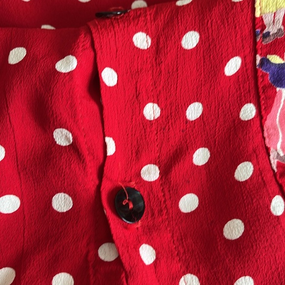 Marla Duran Women's Vintage 90s Lagenlook Polka Dot Oversized Rayon Crepe Top 1X - Picture 14 of 14